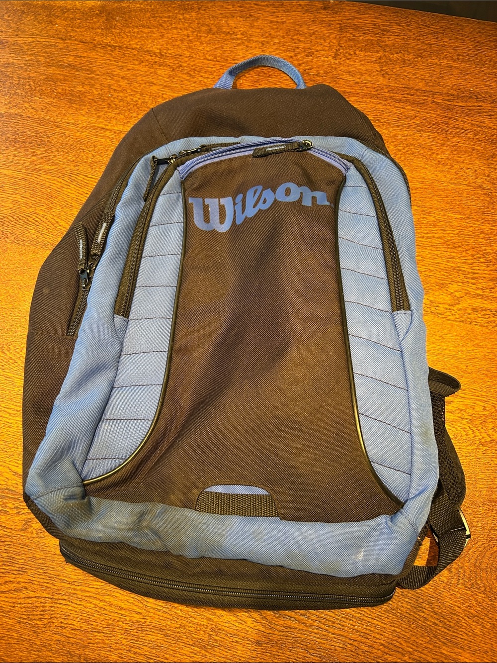 Wilson Tennis / Sports Backpack – Black & Blue with Shoe/Ball Compartment